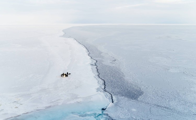 Crack in the sea ice, Ross Sea Antarctica