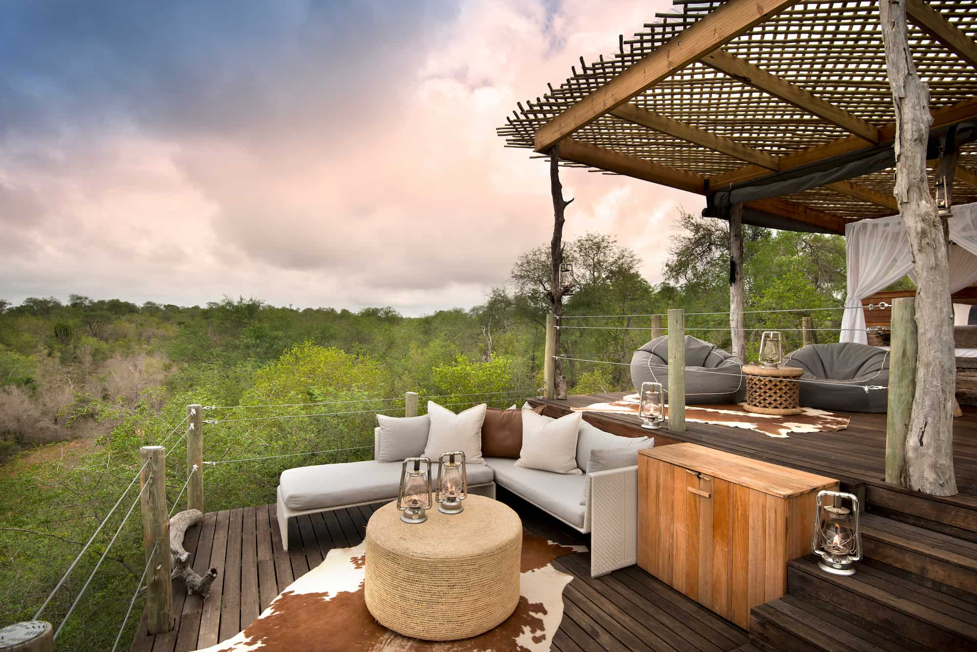 Luxury suite at Lion Sands River Lodge, South Africa. 