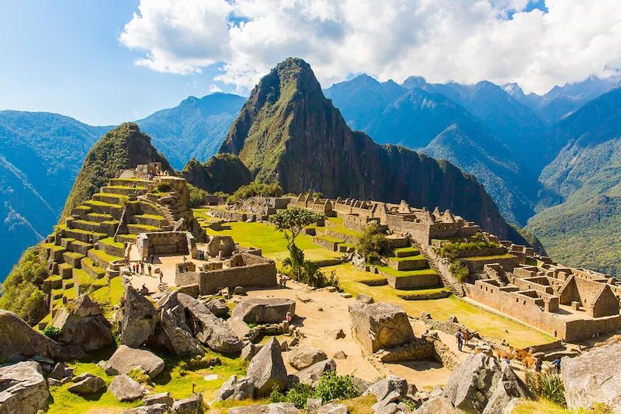 Amazing view of the Machu Picchu.