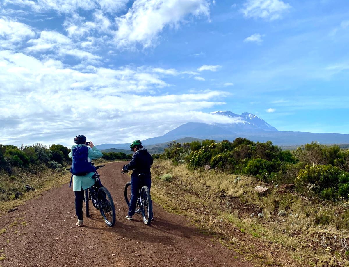 Cycling beneath Kilimanjaro