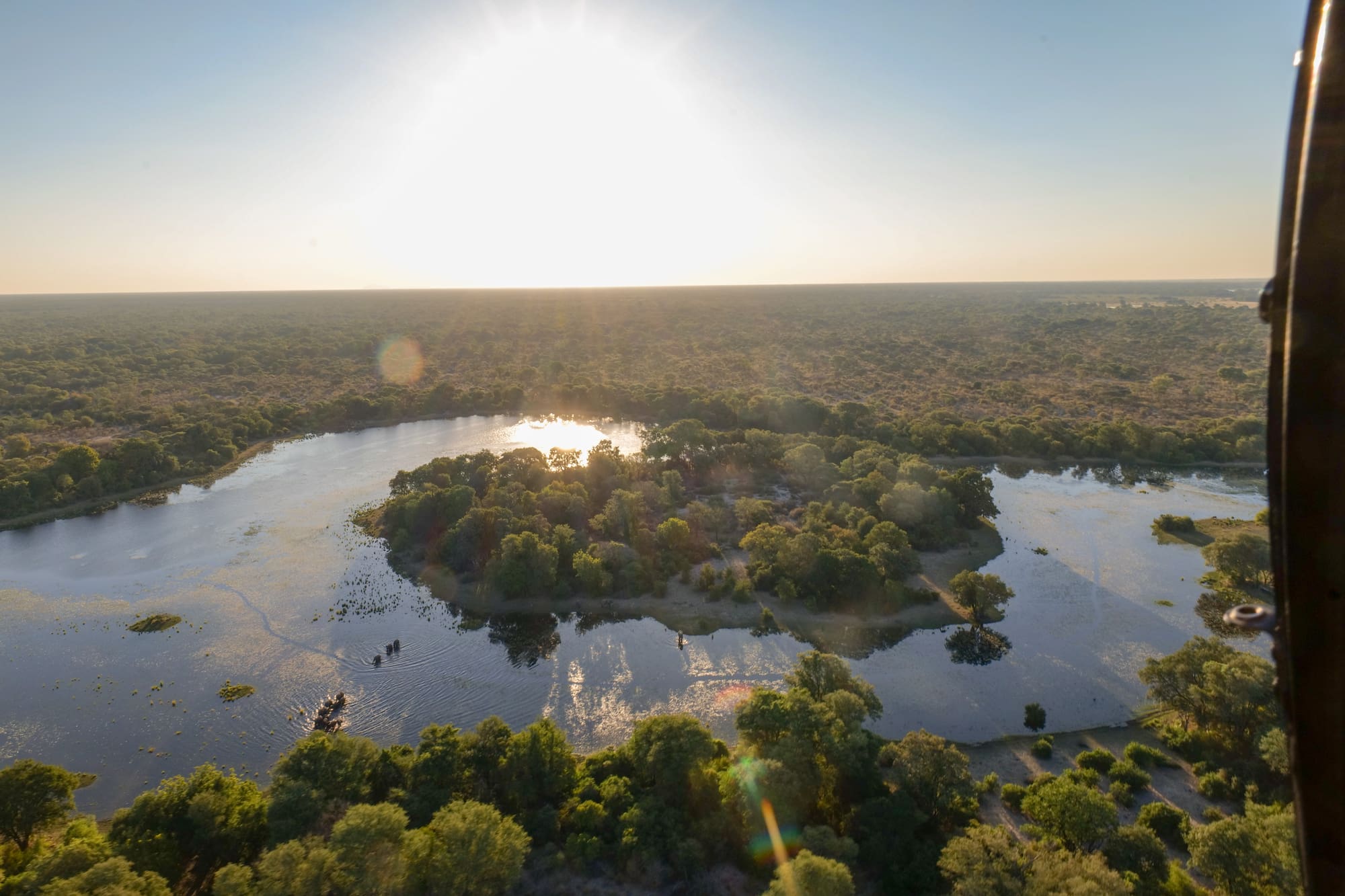 A scenic flight over the Okavango Delta