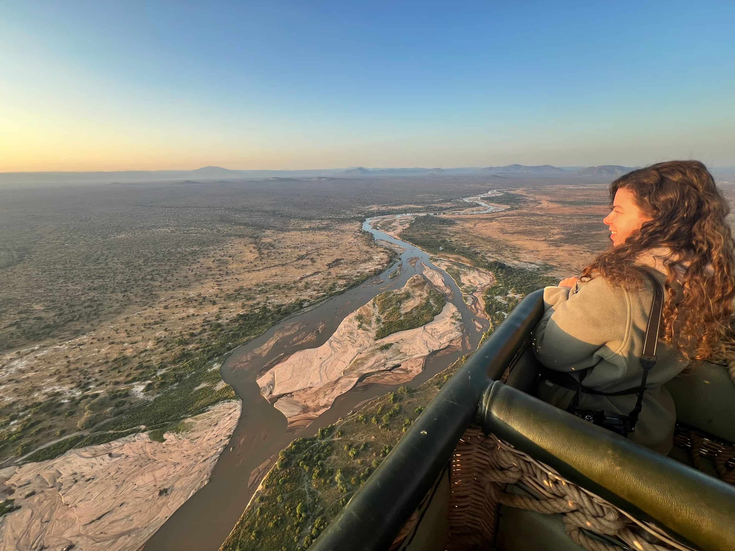 Danielle experienced hot air ballooning over Ruaha National Park. Danielle experienced hot air ballooning over Ruaha National Park.