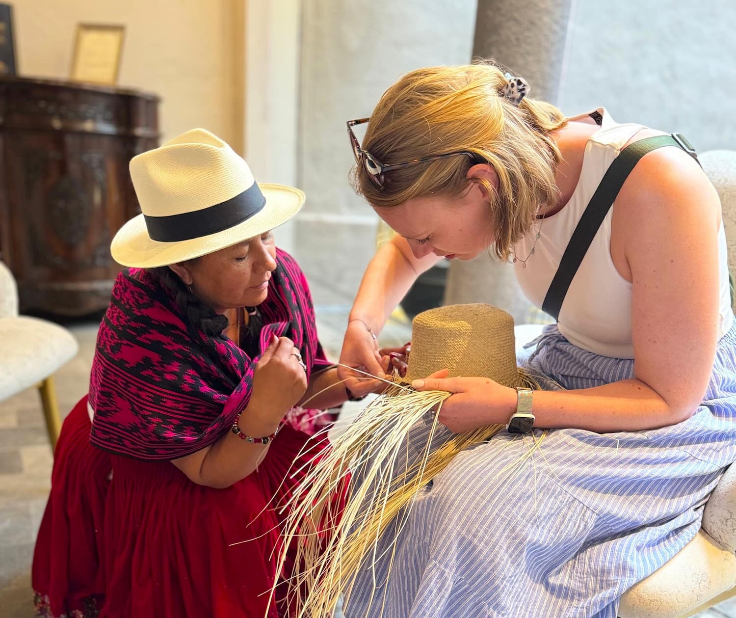 Panama Hat Making Course at the Illa Experience Hotel, Quito, Ecuador