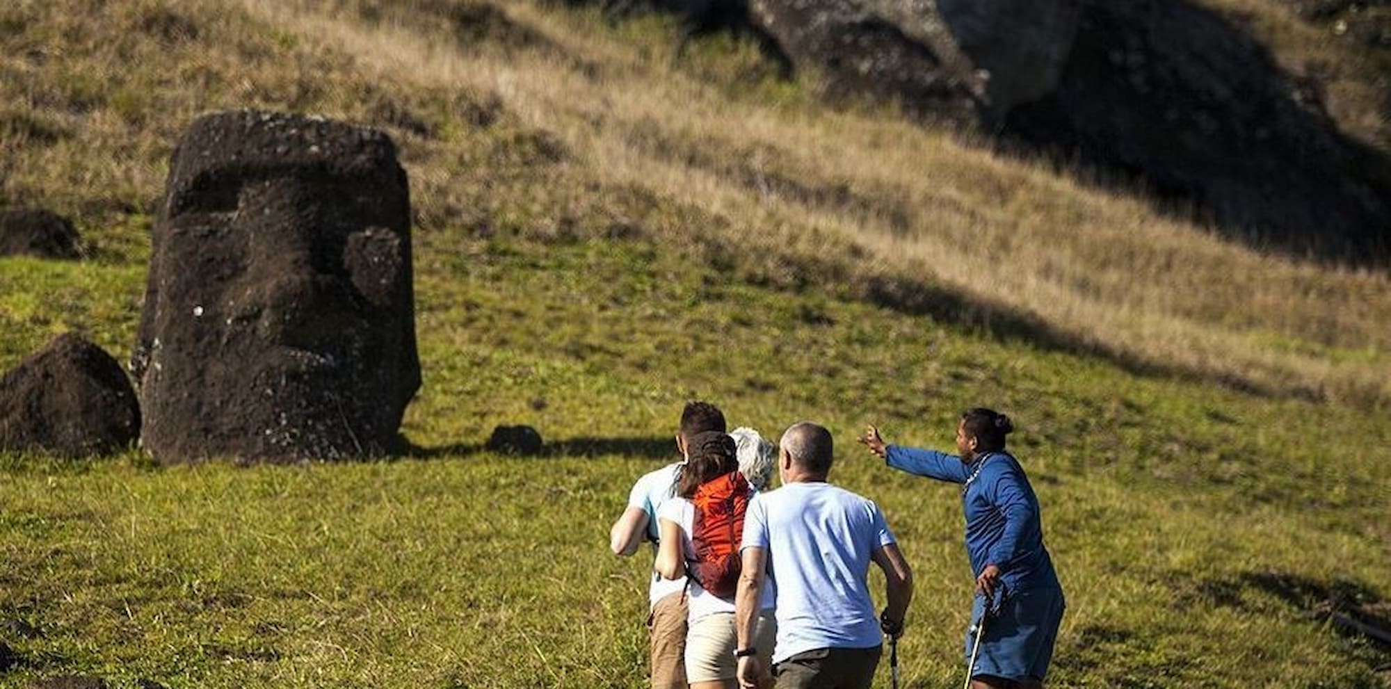 Exploring with a local guide.