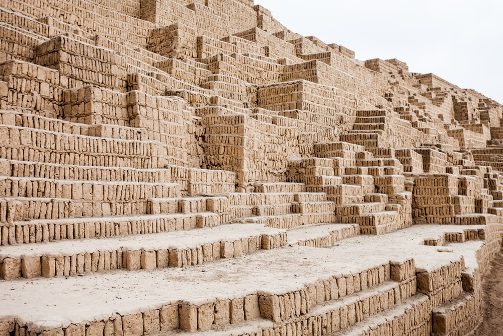 The Huaca Pucllana pyramid in Lima, Peru