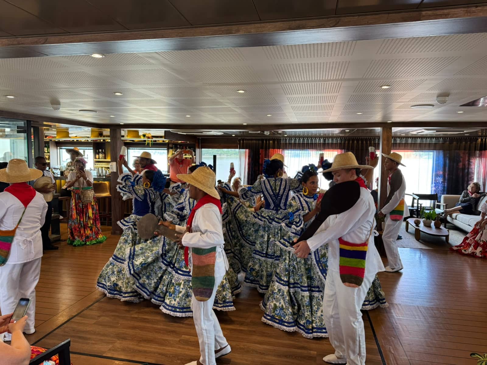 local band entertaining guests aboard the AmaMelodia, Magdalena River cruise, Colombia.