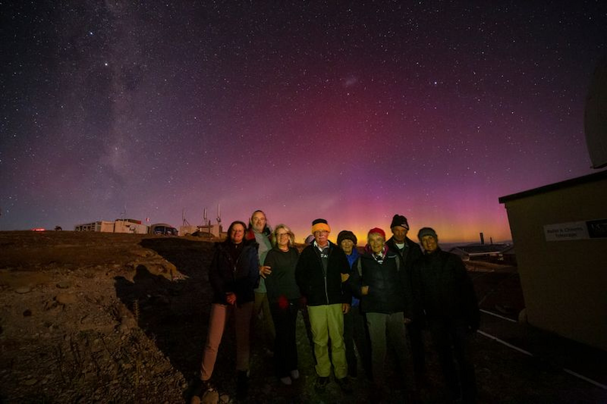 Guests and the southern lights.