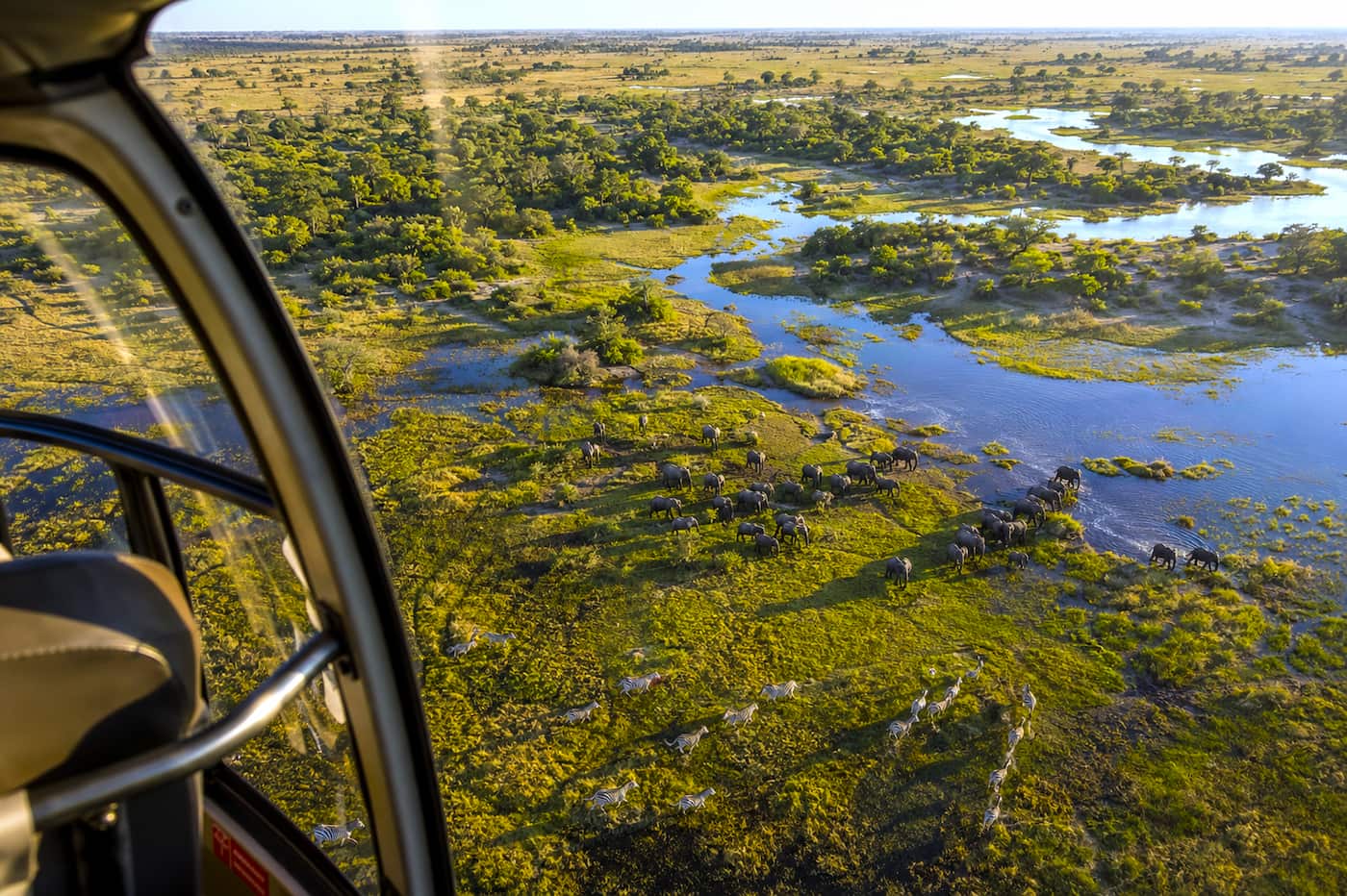 A scenic flight over the Okavango Delta