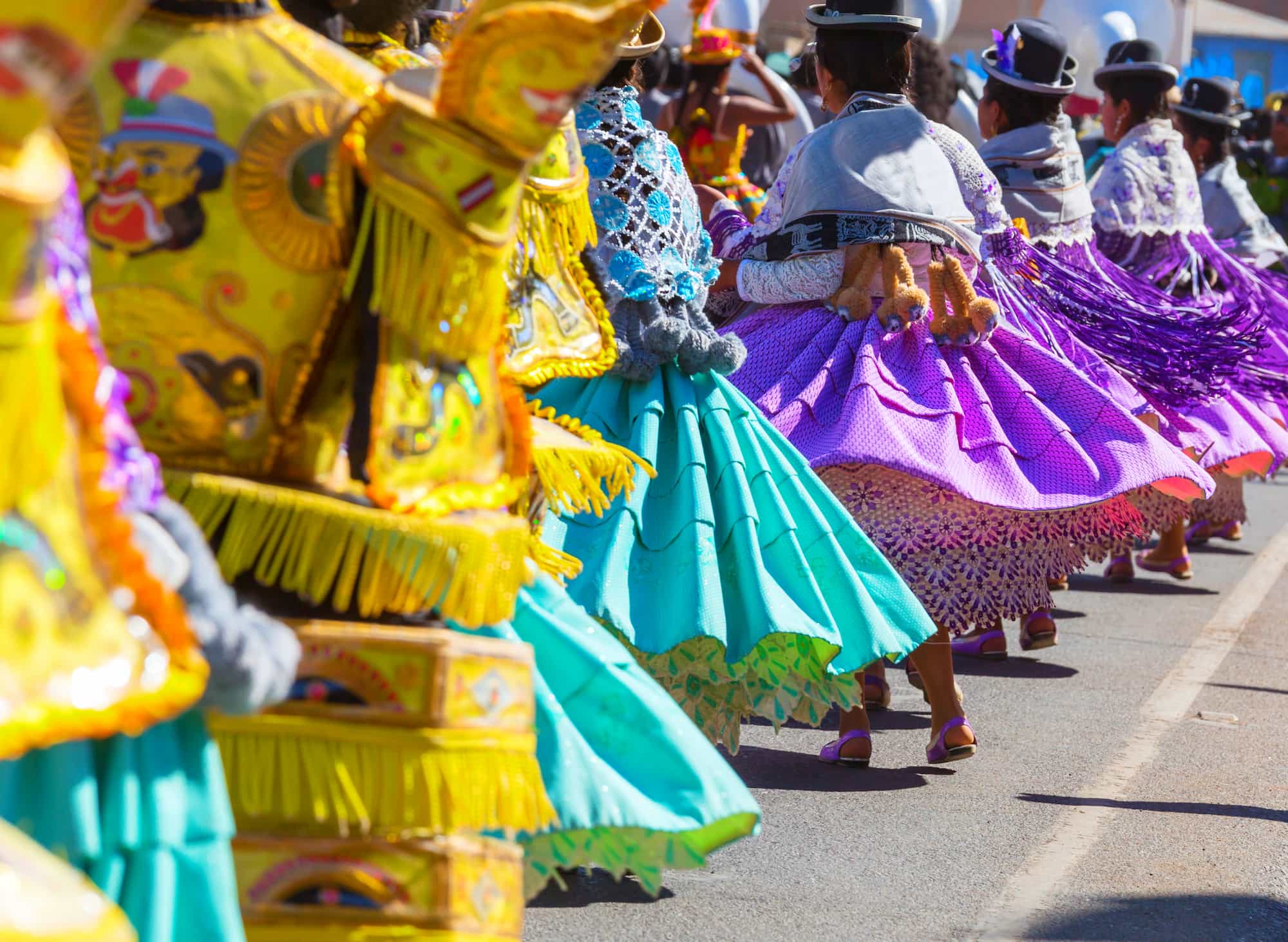 Authentic peruvian dance in Titicaca region