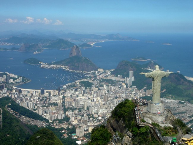 Aerial view of Botafogo Bay, Rio De Janeiro