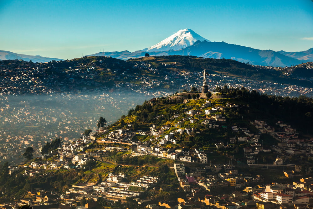 View of Quito’s historic city center, Ecuador.