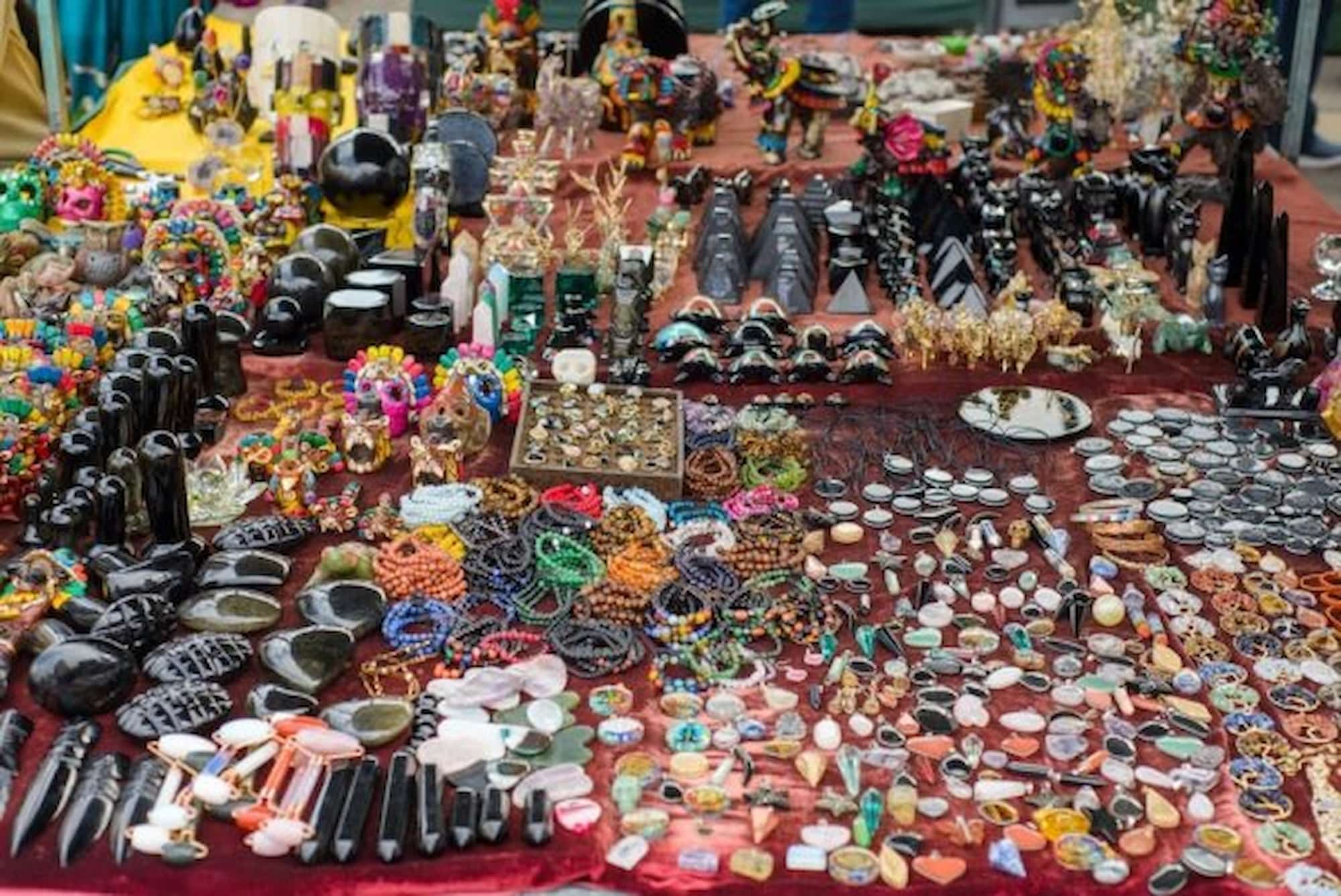 Shopping for curios in Livingstone's Artist Village