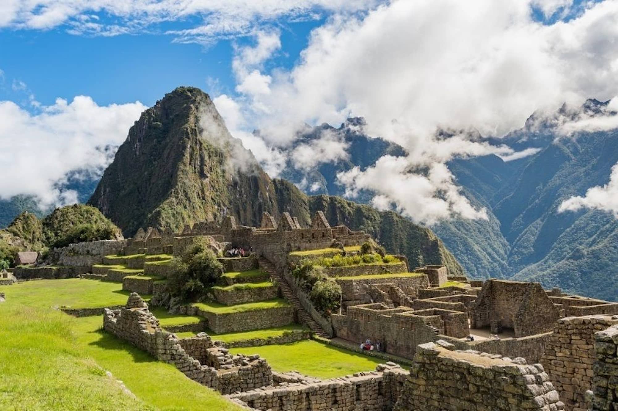Machu Picchu in the Andes Mountains