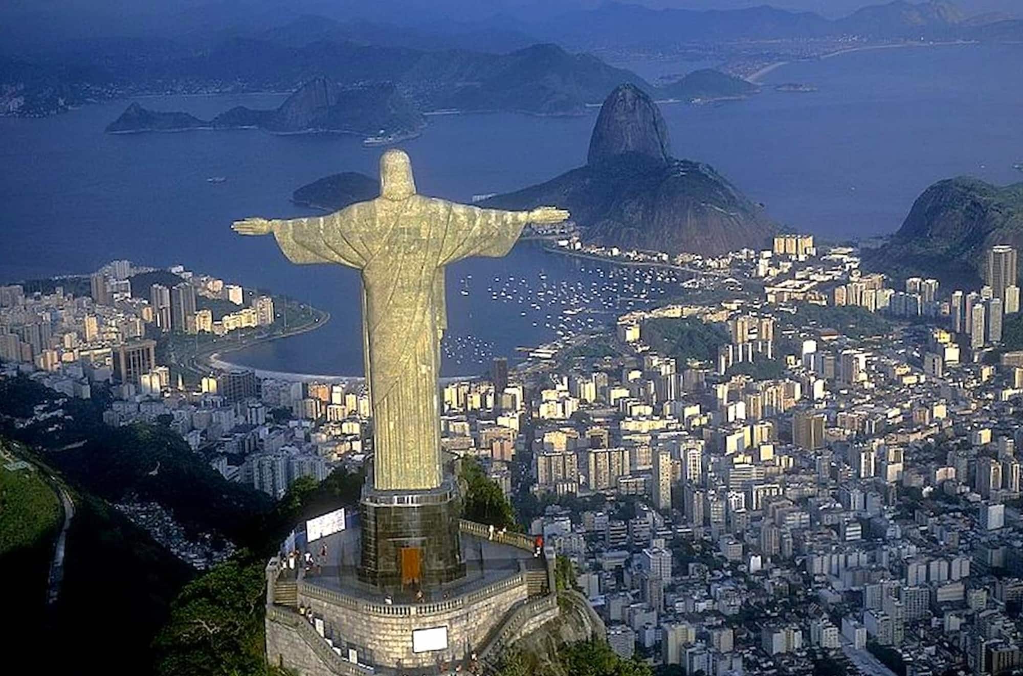 Christ the Redeemer statue overlooking Rio de Janeiro, Brazil