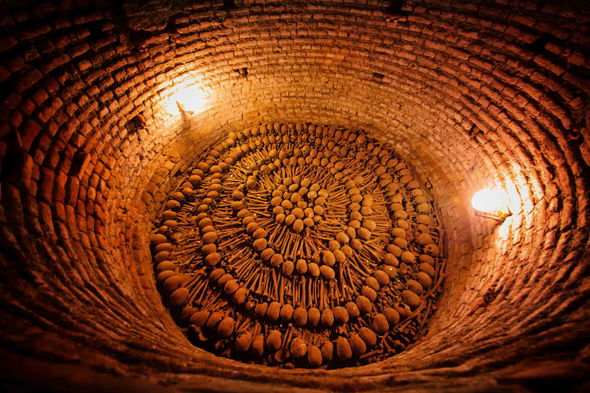 The catacombs of Lima. The catacombs of Lima.