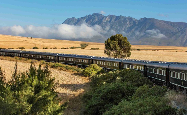 Rovos Train passing the mountains