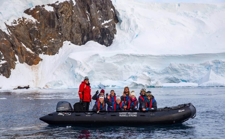 Zodiac Cruising Curtis Bay Antarctica