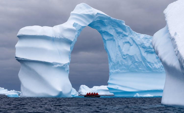 Antarctic Peninsula towering glacier formation