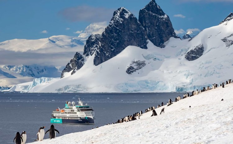Antarctic women expedition Sylvia Earle in Danco Island