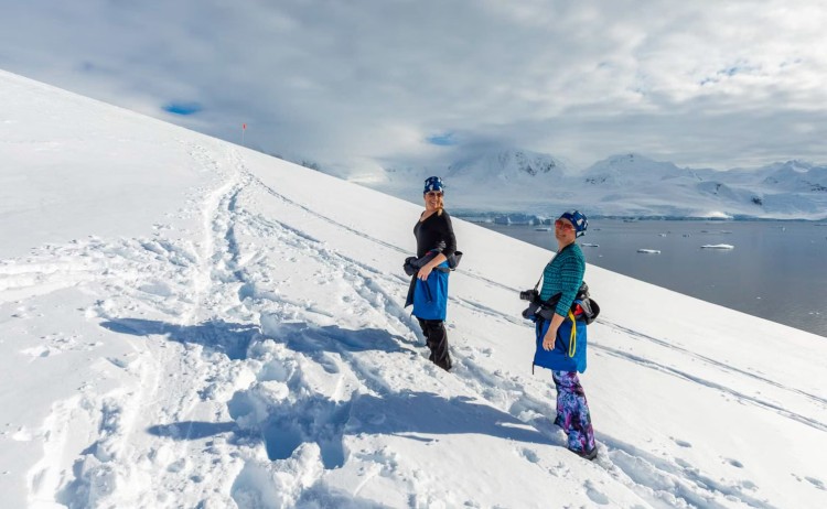 Antarctic women expeditionexploring Neko Harbour.