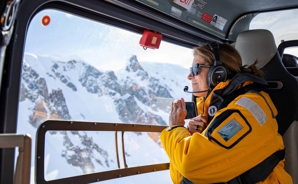 Inside Helicopter antarctica