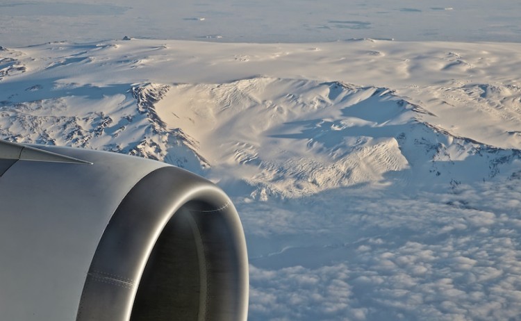 flight above antarctica