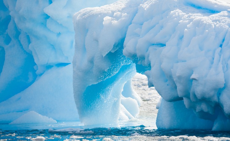 Antarctica ice with snow