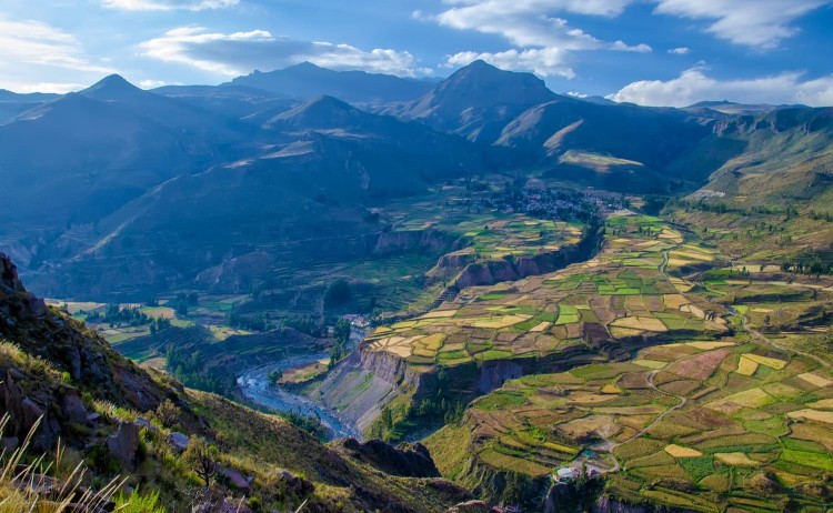 Arequipa Colca Canyon tour landscape of Colca canyon