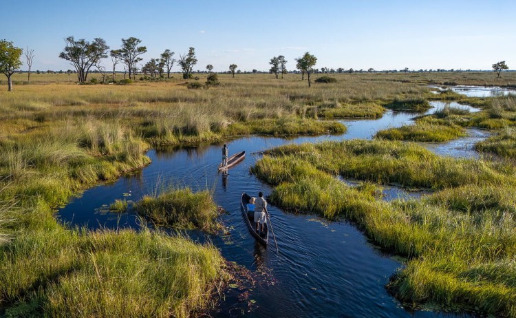 Cape Town to Victoria falls mokoro ride in the Okavango