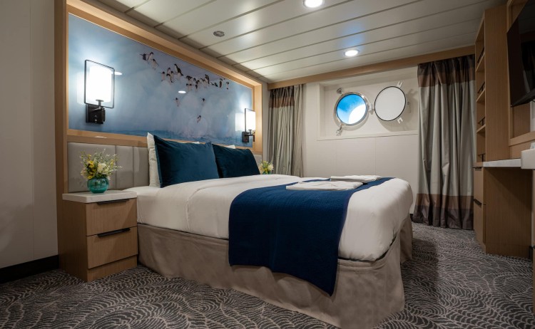 Celebrating New Years Ocean Albatros porthole cabin