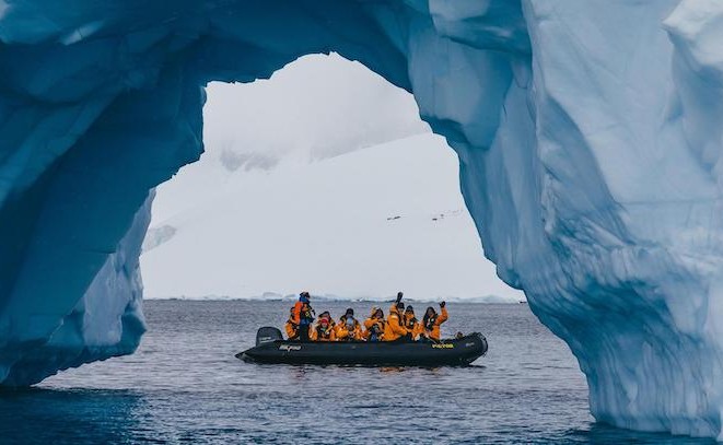 Zodiac cruise ice tunnel