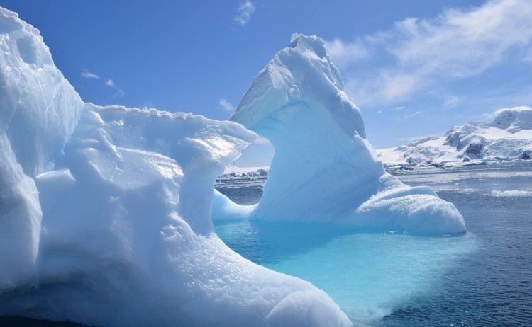Towering glaciers in Antarctica