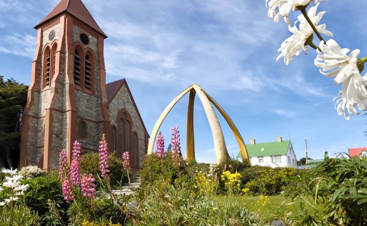Classic South Georgia Christ Church Cathedral in Port Stanley