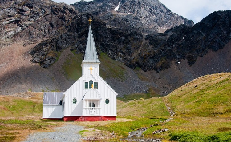 Classic South Georgia the Ushuaia Whalers Church in Grytviken South Georgia
