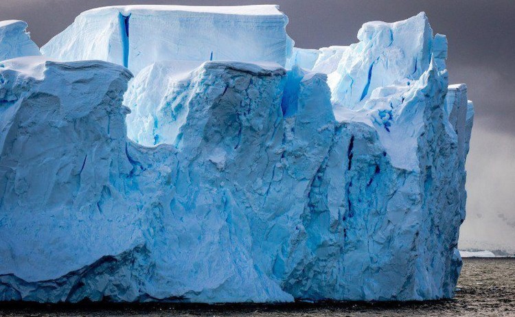Fly in Sail out Iceberg in Antarctica