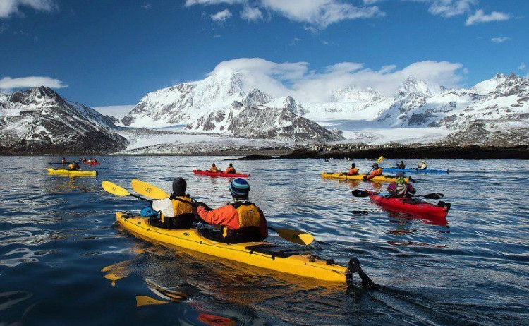 Kayaking adventure in Antarctica