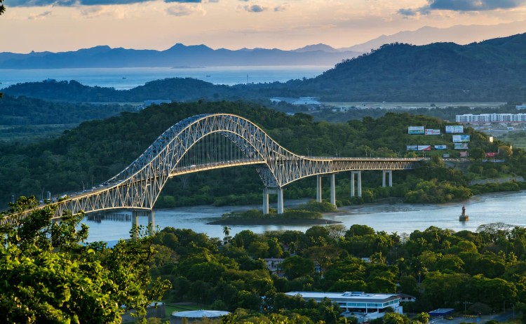Bridge over panama canal cruise