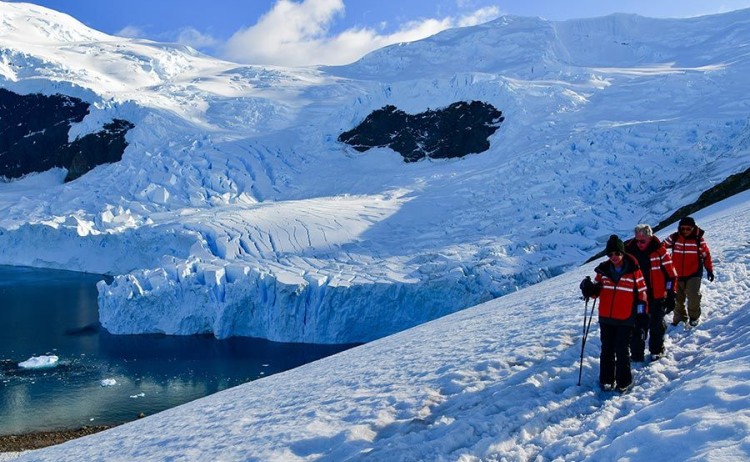 Hike in Antarctica