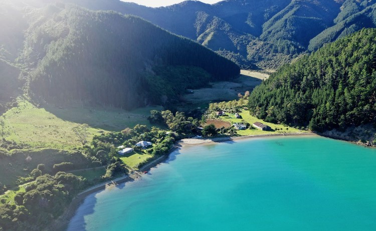 Marlborough Sounds Aerial shot M.Crouch