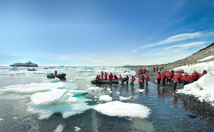 Ponant shore landing Antarctica