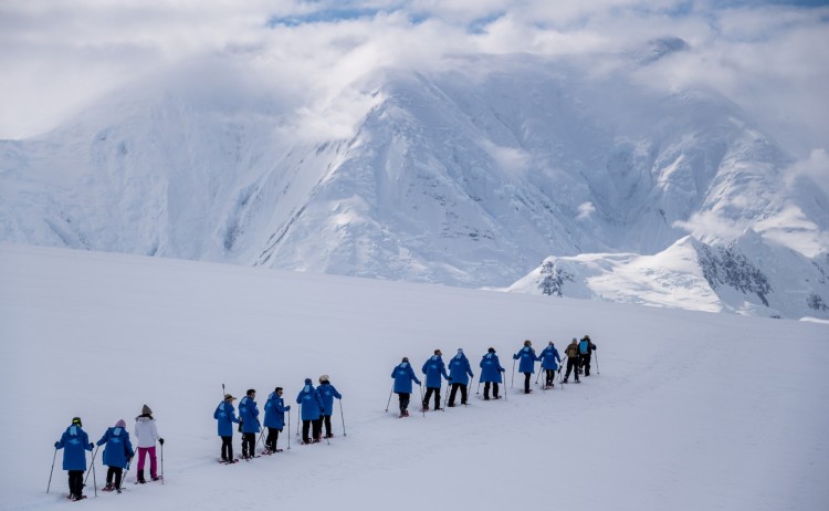 Exploring Antarcticas Spring snowshoeing
