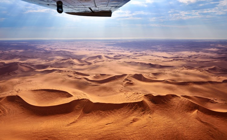 Flying Namibia the desert view from above