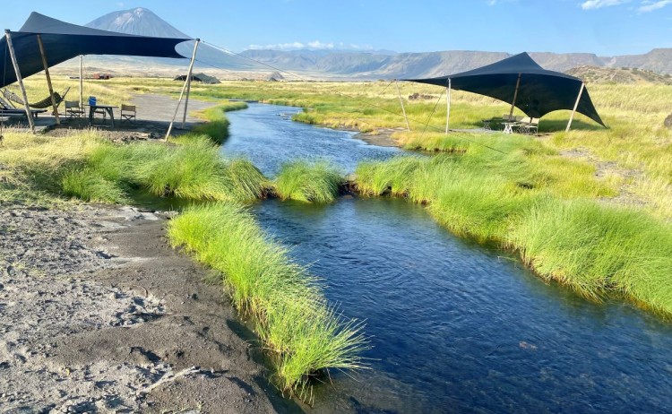 Lake Natron Camp natural swimming pool