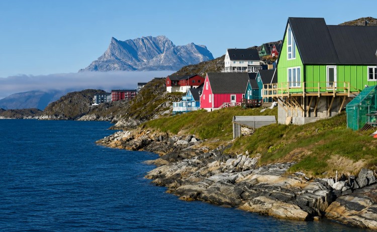 Greenland and Wild Labrador colourful houses of Nuuk