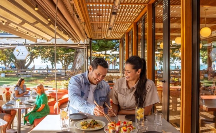 Couple eating at Azabu Mission Bay Auckland 2 v2