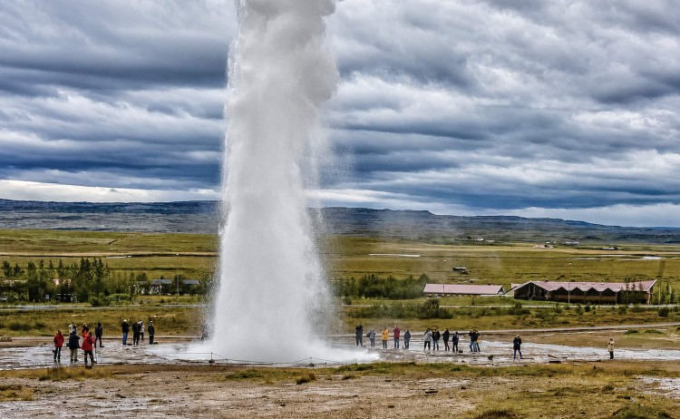 Geycer eruption Iceland