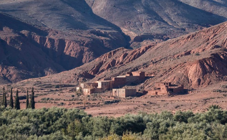 Mount Toubkal Summit Trek Berber village in Atlas mountains of Morocco