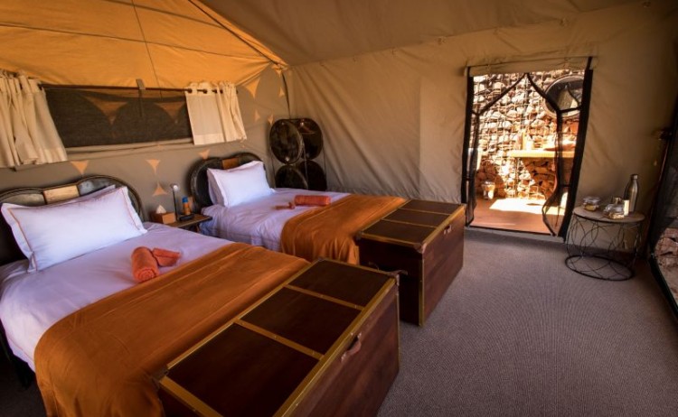 Sossus Under Canvas Guest Room Interior