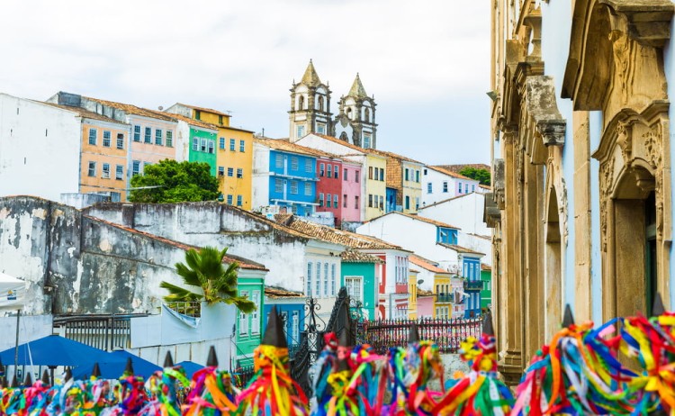 Northern Brazil experience colorful facades of the Pelourinho district in Salvador