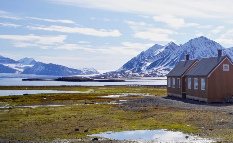 Norways Wild North research stations in the settlement in Ny Alesund Svalbard